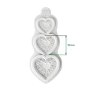 Cosmic Shimmer Silicone Mould - Ornate Heart Trio