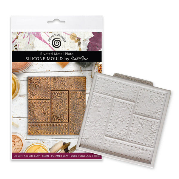 Cosmic Shimmer Silicone Mould - Riveted Metal Plate
