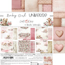 Collection of baby-themed paper sheets with decorative elements on a white background, featuring brand 'Craft O'Clock'.