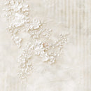 Decorative floral pattern on a textured beige background
