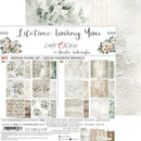 Packaging of 'Lifetime Loving You' paper set by Craft O'Clock with floral and textured designs.