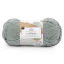 Ball of yarn with a label on a white background