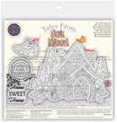 Set of clear stamps with fairy tale-themed designs on a white background