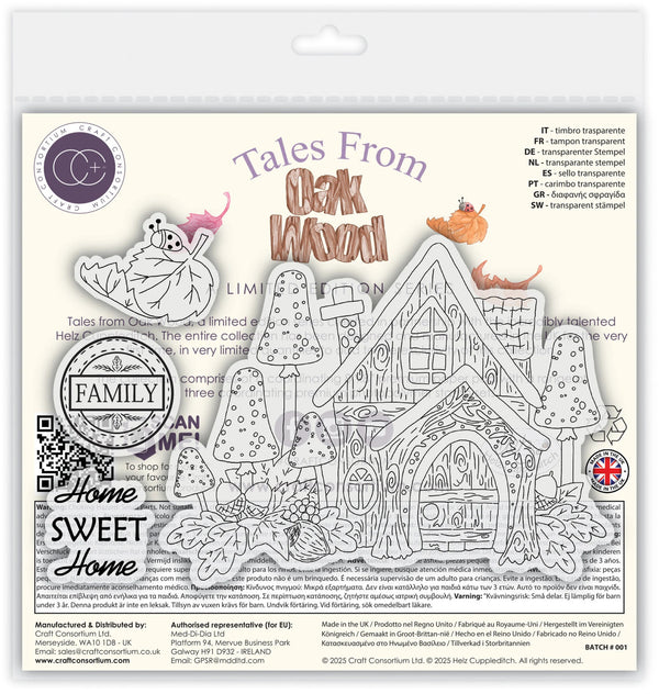 Set of clear stamps with fairy tale-themed designs on a white background
