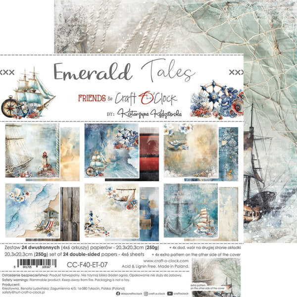 Craft O'Clock Emerald Tales 8"x8" Medium Papers Set