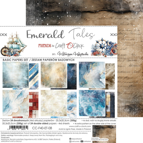 Craft O'Clock Emerald Tales 8"x8" Medium Papers Set