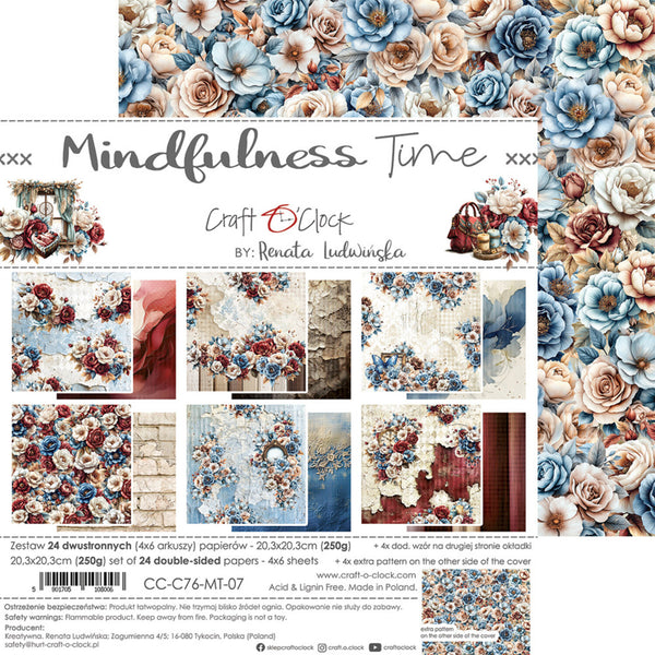 Craft O'Clock Mindfulness Time 8"x8" Paper Set