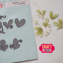 Metal die set with floral designs on a white background, featuring 'Craft & You' branding.