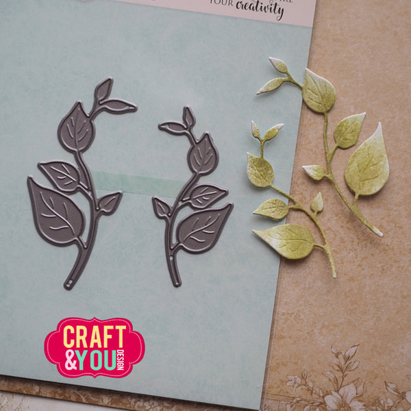 Metal leaf cutters on a craft mat with 'Craft & You' branding.