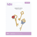 Ornate keys metal die set packaging with 'Crafters Companion' branding on a white background.
