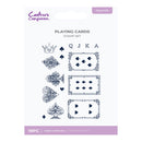Playing cards stamp set packaging with stamp designs and 'Crafters Companion' branding.