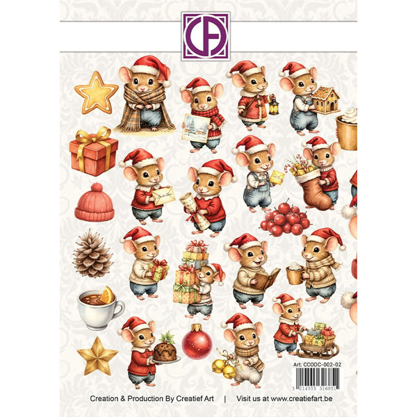 Creatief Art Sweet Little Mice Christmas Die-Cuts Creative CutOuts