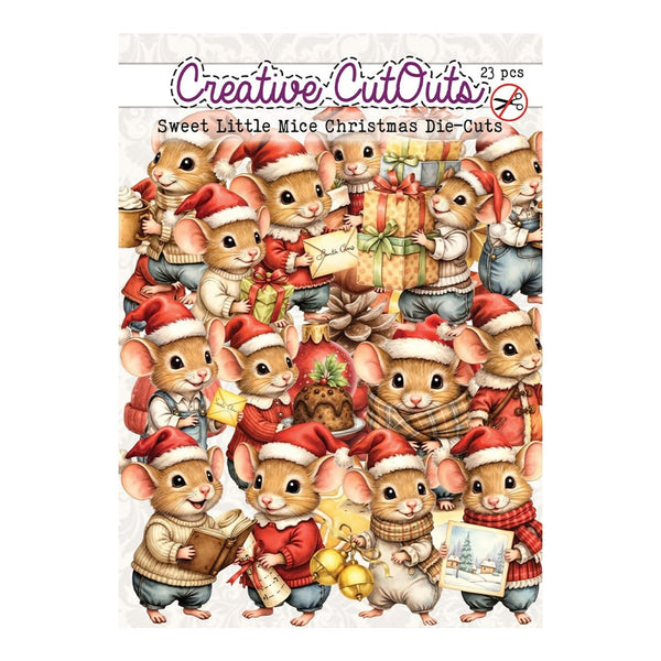 Creatief Art Sweet Little Mice Christmas Die-Cuts Creative CutOuts