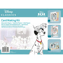 Disney Classics 101 Dalmatians Card Making Kit packaging with Dalmatian dog illustration.