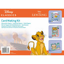 Disney Lion King card making kit packaging with Simba illustration on an orange background