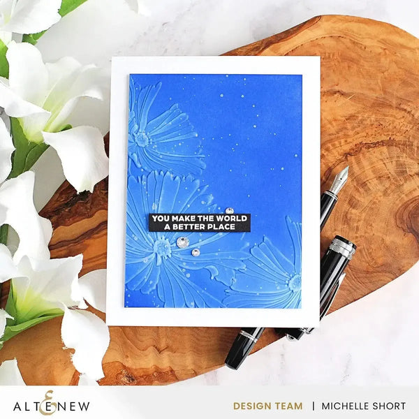 Altenew Cupcake Cosmos Botanical 3D Embossing Folder*