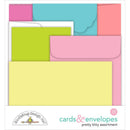 Doodlebug Cards & Envelopes 12/Pkg Pretty Kitty Assortment*