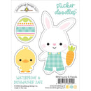Doodlebug Water Bottle Sticker Doodles Bunny & Friends*