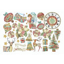 Stamperia Cardstock Ephemera Adhesive Paper Cut Outs - Christmas Greetings*