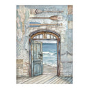 Stamperia Rice Paper Sheet A4 - Silent Sea - Door