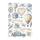 Stamperia Rice Paper Sheet A4 - Timeless - Mixed Elements