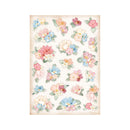 Stamperia Rice Paper Sheet A4 -  Oh La La - Flowers*