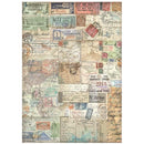 Stamperia Assorted Rice Paper A4 6/Sheets - Art of Travelling