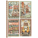 Stamperia Assorted Rice Paper A4 6/Sheets - Art of Travelling