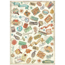 Stamperia Assorted Rice Paper A4 6/Sheets - Art of Travelling