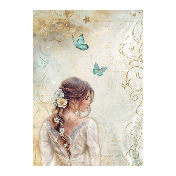 Stamperia Rice Paper Sheet A4 - Masquerade - Lady Butterfly