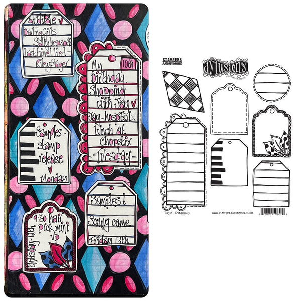 Dyan Reaveley’s Dylusions Cling Stamp Collections 8.5" x 7" – Tag It