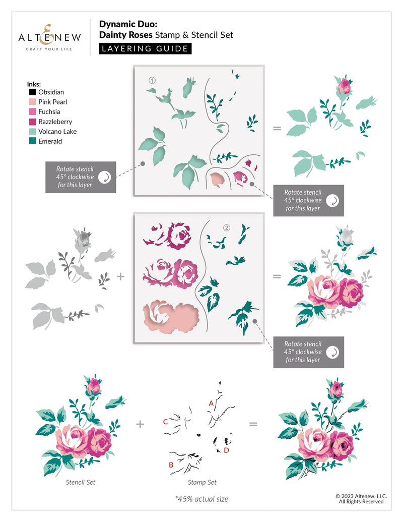 Altenew Dynamic Duo: Dainty Roses Stamp Set*