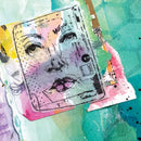 Dina Wakley Media Cling Stamp Set 6" x 9" - Collaged Portraits