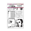 Dina Wakley Media Cling Stamps 6"x 9" - Squared Up