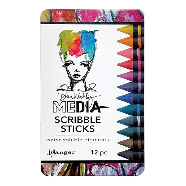 Dina Wakley Media Scribbles Sticks 5 - 12 Pack