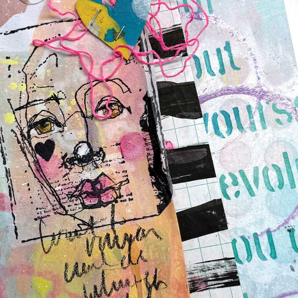 Dina Wakley Media Stencil 6" x 9" - Create Yourself