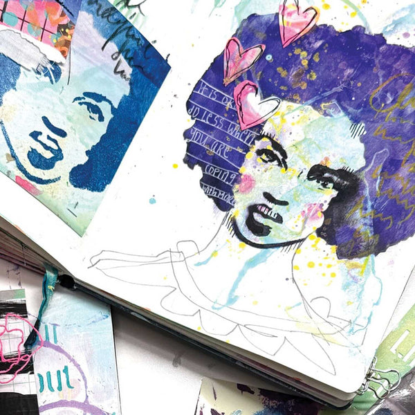 Dina Wakley Media Stencil 6" x 9" - Proud Woman