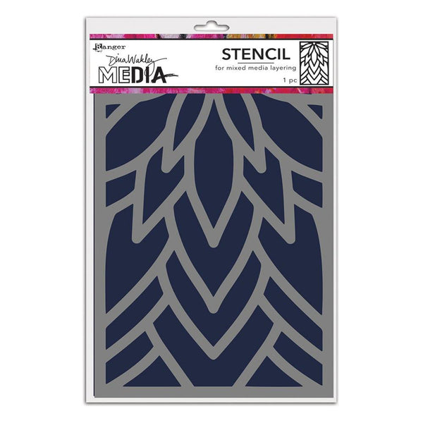 Dina Wakley Media Stencils 9"x 6" - Flowing Petals
