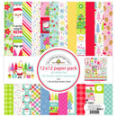 Doodlebug Double-Sided Paper Pack 12"x 12" 12/Pkg - Oh What Fun