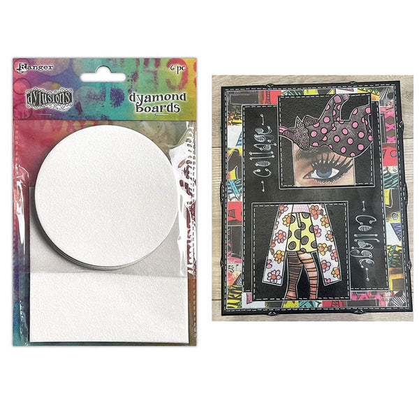 Dyan Reaveley Dylusions Dyamond Boards Large - Assorted Circles & Squares