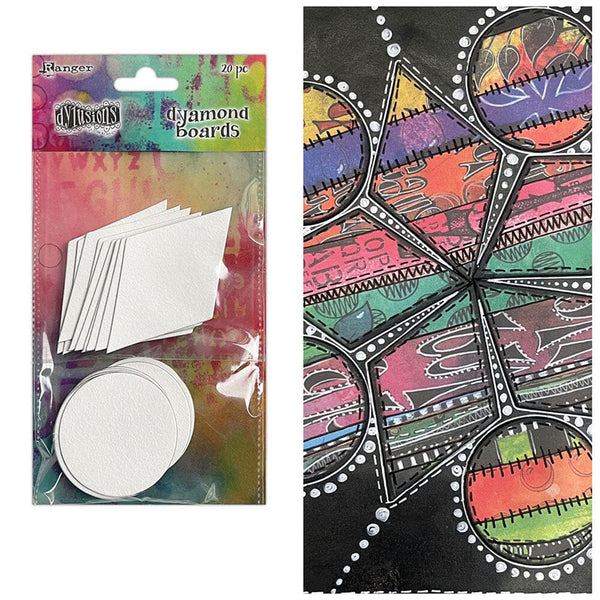 Dyan Reaveley Dylusions Dyamond Boards Small - Circles & Diamonds