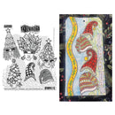 Dyan Reaveley‚Äôs Dylusions Cling Stamp Collections 8.5" x 7" - Dinky Christmas Heads