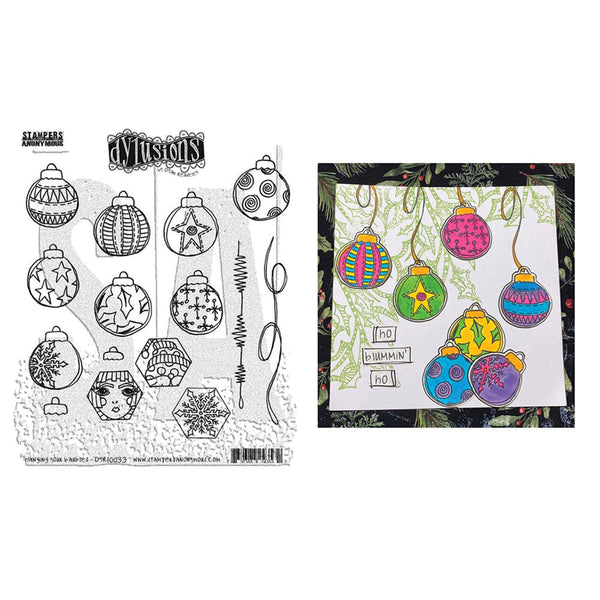 Dyan Reaveley‚Äôs Dylusions Cling Stamp Collections 8.5" x 7" - Hanging Your Baubles