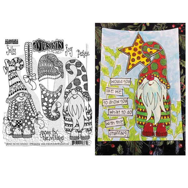 Dyan Reaveley‚Äôs Dylusions Cling Stamp Collections 8.5" x 7" - Gnome For The Holidays