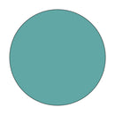 Solid teal circle on a white background