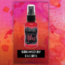 Bottle of strawberry daiquiri ink spray on a colorful abstract background