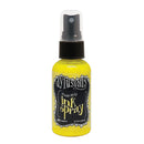 Yellow ink spray bottle with black label on a white background