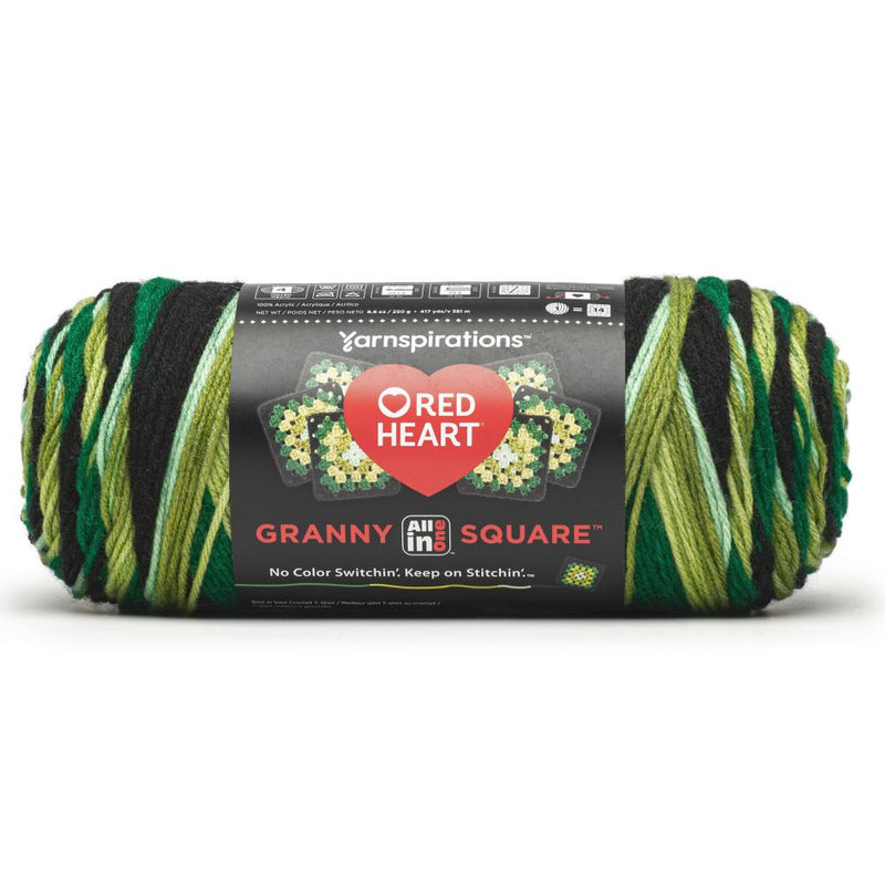 Red Heart All in One Granny Square - Verdant Vine