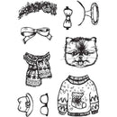 Creative Expressions 6"x8" Clear Stamp Set By Jane Davenport - Merry Cutemas*
