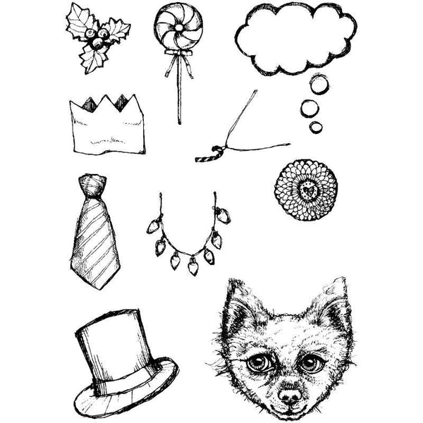 Creative Expressions 6"x8" Clear Stamp Set By Jane Davenport - Santa Paws*